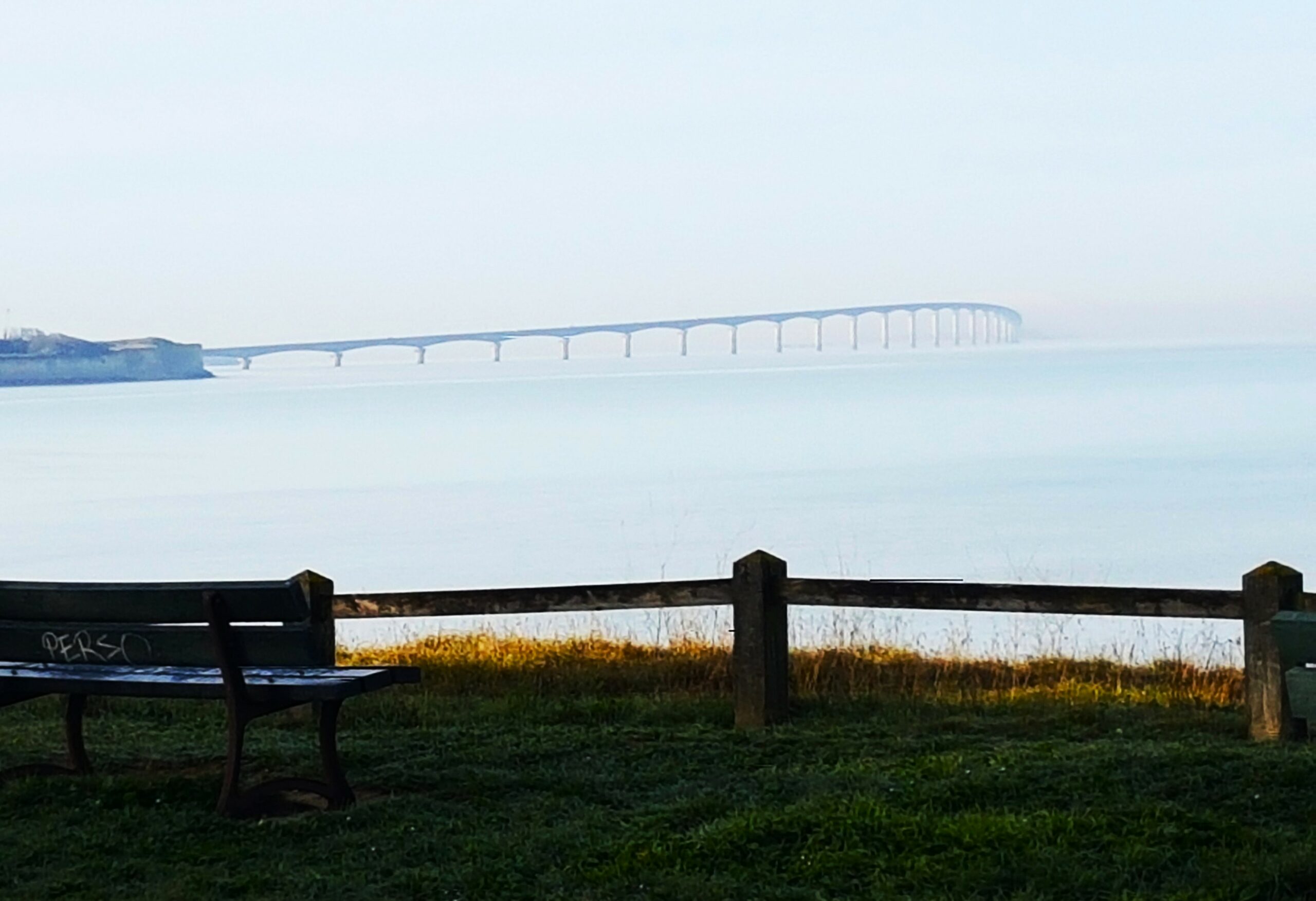 Photo du pont de l'Île de Ré prit lors d'une sortie de La Rochelle Nordique